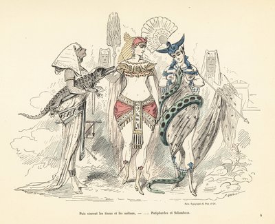 Salammbo und Potiphars Frau in exotischen Outfits, Karthago, 3. Jahrhundert von Alfred Grevin
