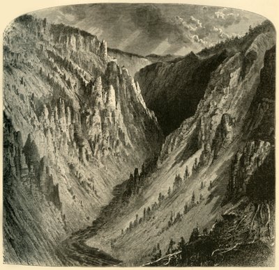 Cañon des Yellowstone, 1872 von Alfred Harral