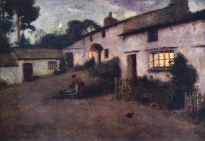 Lake District: Mondlicht und Lampenlicht, Coniston von Alfred Heaton Cooper