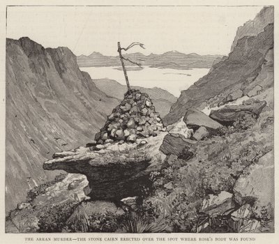 Der Arran-Mord, der Steinhaufen errichtet über der Stelle, wo Roses Leiche gefunden wurde von Alfred Heaton Cooper
