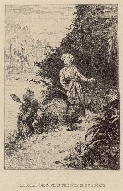 Rasselas entdeckt die Fluchtmöglichkeit von Alfred Holst Tourrier