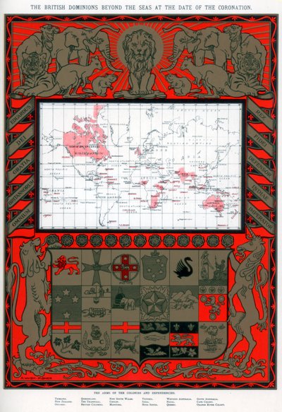 Die britischen Dominions jenseits der Meere zum Zeitpunkt der Krönung von Alfred Hugh Fisher