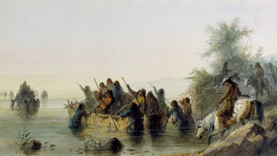 Stierbootfahren von Alfred Jacob Miller