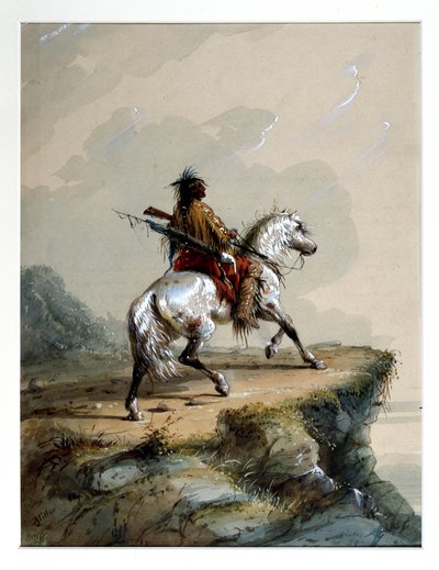 Crow-Indianer auf der Lauer von Alfred Jacob Miller