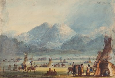 Geschnittene Felsen, ca. 1837 von Alfred Jacob Miller