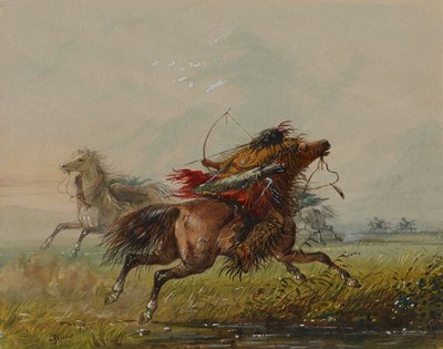 Einem Pfeil ausweichend (Crow) von Alfred Jacob Miller
