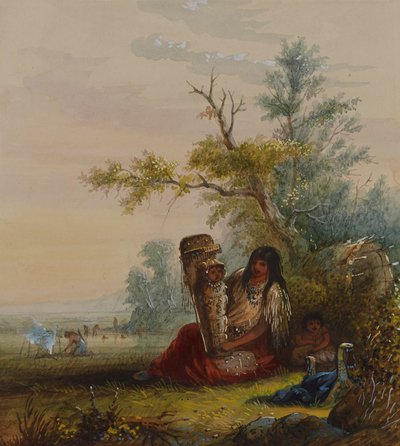 Gruppe von indischen Müttern und Kindern von Alfred Jacob Miller