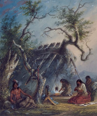 Indianerhütte von Alfred Jacob Miller