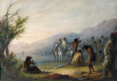 Indianer testen ihre Bögen von Alfred Jacob Miller