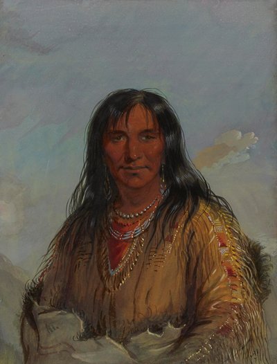 Pa-da-he: Wa-con-da - Elk Horn: - ein Crow-Indianer von Alfred Jacob Miller