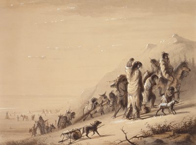 Schlangenindianer auf der Wanderung, ca. 1837 von Alfred Jacob Miller