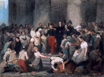 Der Herzog von Orleans während der Cholera-Epidemie, um 1830 von Alfred Johannot