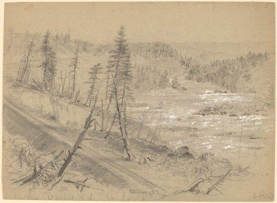 Eisenbahn an den Dalles des St. Louis von Alfred R. Waud