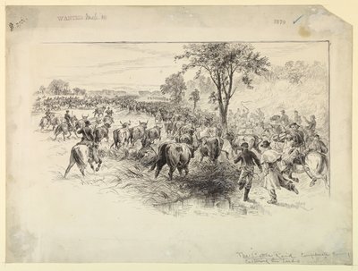 Der Viehraub durch die konföderierte Kavallerie von Alfred R. Waud