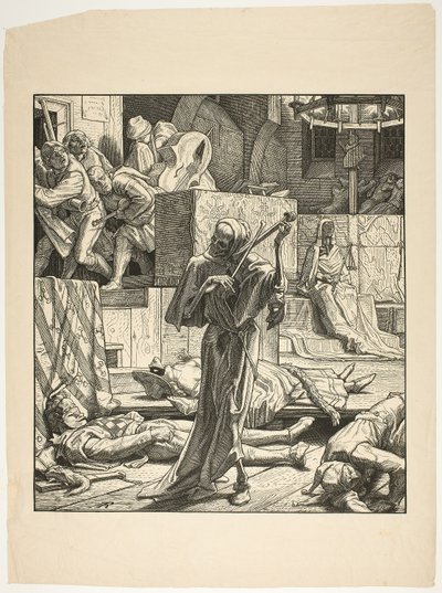 Der Tod der Würger, der erste Ausbruch der Cholera auf einem Maskenball in Paris, 1831 von Alfred Rethel