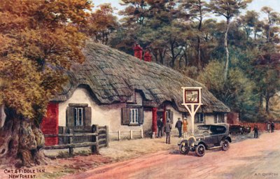 Cat and Fiddle Inn, New Forest von Alfred Robert Quinton