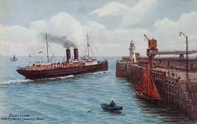 Folkestone, Abfahrt des Kanalbootes von Alfred Robert Quinton