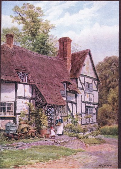 Havington, bei Evesham, Worcester, aus Die Cottages und das Dorfleben im ländlichen England, veröffentlicht von Dent & Sons Limited von Alfred Robert Quinton