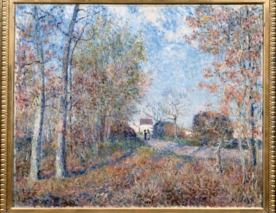 Eine Ecke des Waldes mit Sablons oder der Weg zum Waldrand (Waldkante von Fontainebleau, in der Nähe von Moret-sur-Loing) von Alfred Sisley