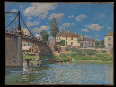 Die Brücke bei Villeneuve-la-Garenne von Alfred Sisley