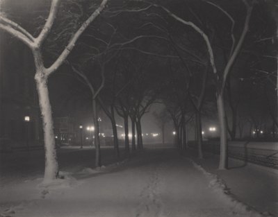 Eine eisige Nacht von Alfred Stieglitz