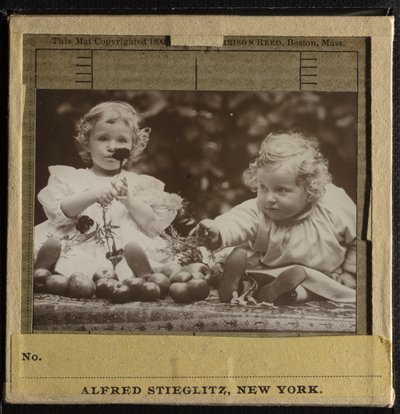 Nichten - Flora mit Blume und Hedwig von Alfred Stieglitz