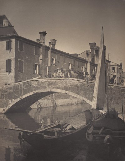 Auf der Brücke—Chioggia von Alfred Stieglitz