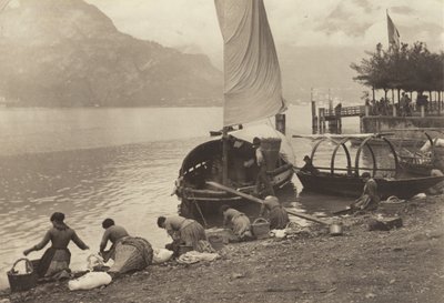 Waschfrauen am Comer See von Alfred Stieglitz