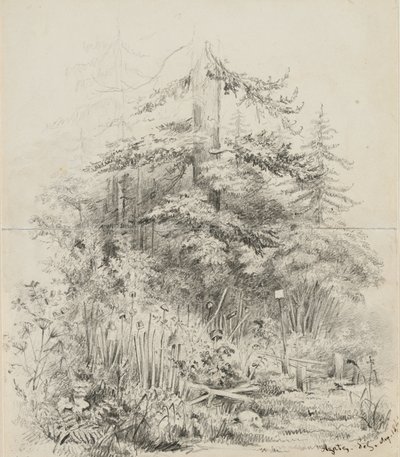 Indianischer Begräbnisplatz, Oregon, 1841 von Alfred Thomas Agate