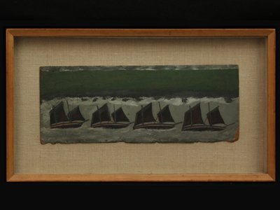 Vier Schoner, ca. 1930 von Alfred Wallis