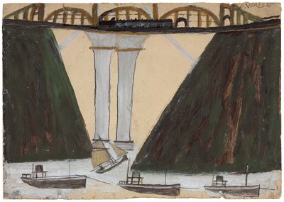 Saltash-Brücke, ca. 1930 von Alfred Wallis