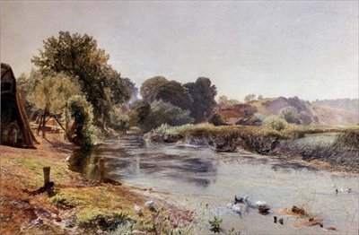 Ein Stück altes England halb schlafend von Alfred William Hunt