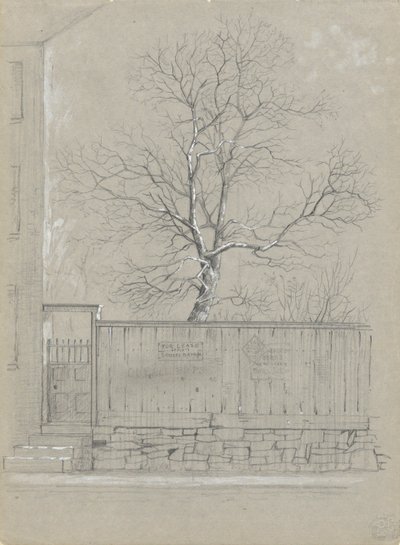 Plakat und Baum von Alfred Wordsworth Thompson