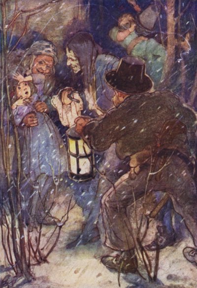 Von einem der dunklen Raufbolde ergriffen (Farblithografie) von Alice Bolingbroke (after) Woodward