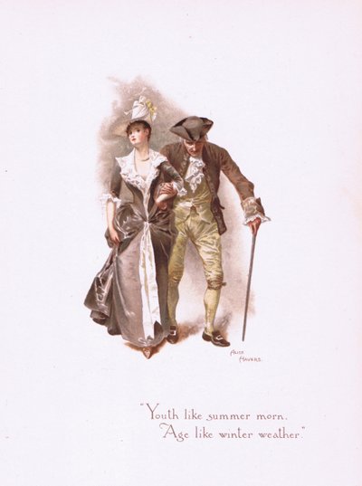 Jugend wie ein Sommermorgen, aus Some Old Love Songs, veröffentlicht von Hildesheimer & Faulkner, 1892 von Alice Havers