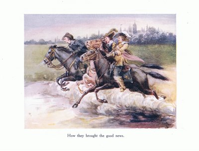 Wie sie die gute Nachricht von Gent nach Aix brachten, Illustration aus Gedichte für die Jugend: Robert Browning, ca. 1920 von Alice Ross