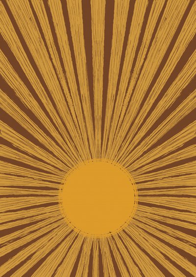 Warmer Retro Sonnenstrahl von Aliya Putrus