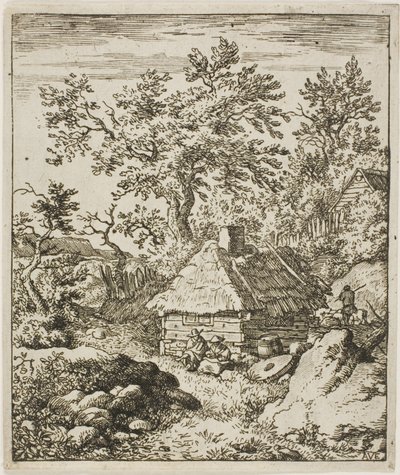 Landschaft mit Mühlstein von Allaert van Everdingen
