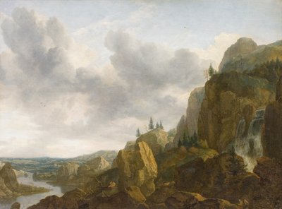 Nordische Berglandschaft mit Wasserfall von Allaert van Everdingen