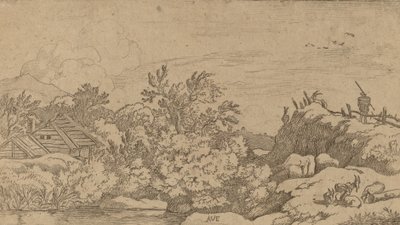 Ziegenherde auf einem Hügel, wahrscheinlich ca. 1645-1656 von Allart van Everdingen