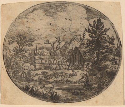 Hamlet am Ufer eines Flusses von Allart van Everdingen