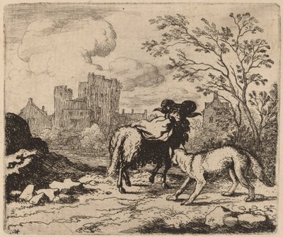 Reynard bittet den Widder, ein Dokument zu überbringen von Allart van Everdingen