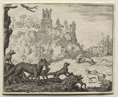 Reineke Fuchs: Reineke und der Dachs gehen zum Gericht von Allart van Everdingen