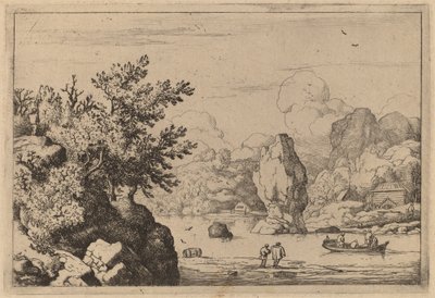 Felsen in der Mitte eines Flusses, wahrscheinlich ca. 1645-1656 von Allart van Everdingen