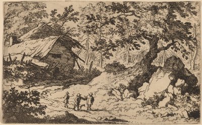 Verfallenes Häuschen, wahrscheinlich ca. 1645-1656 von Allart van Everdingen
