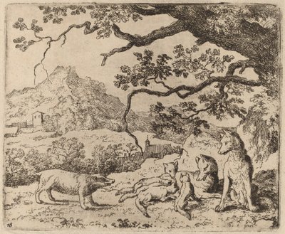 Der Dachs als Bote, wahrscheinlich ca. 1645-1656 von Allart van Everdingen