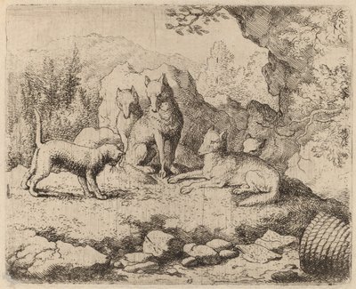 Die Katze als Bote, wahrscheinlich um 1645-1656 von Allart van Everdingen