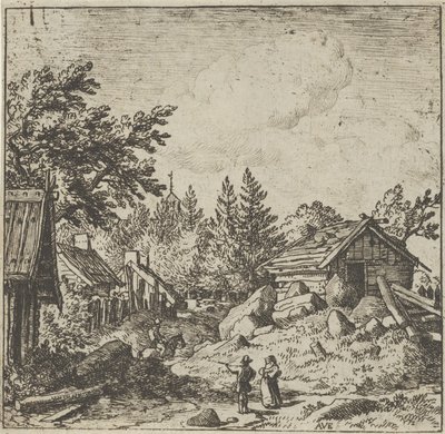 Das Dorf auf dem bergigen Gelände, 17. Jahrhundert von Allart van Everdingen