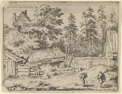 Die drei Hütten, 17. Jahrhundert von Allart van Everdingen