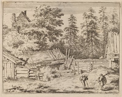 Drei Hütten, wahrscheinlich ca. 1645-1656 von Allart van Everdingen